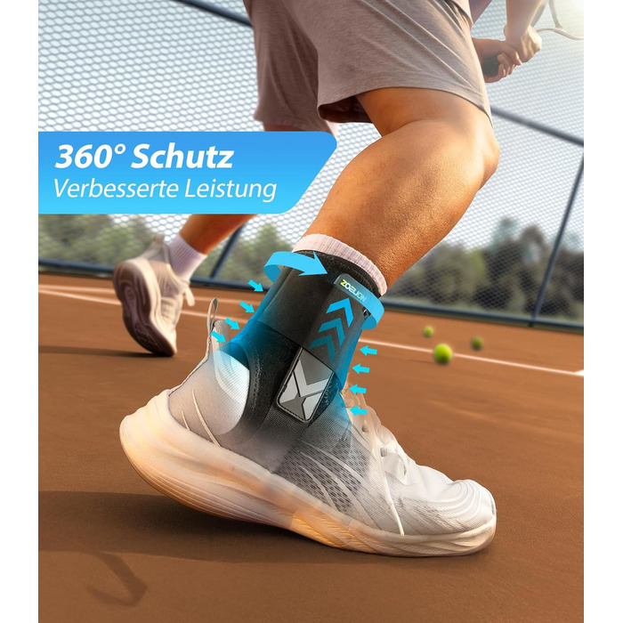 Бандаж для гомілковостопного суглоба швидкого застібання з автоматично формуваними стабілізуючими накладками, облягаючий бандаж для чоловіків та жінок, бандаж для гомілковостопного суглоба при розтягненнях, відновлення після травм, спортивний, розмір S Чо