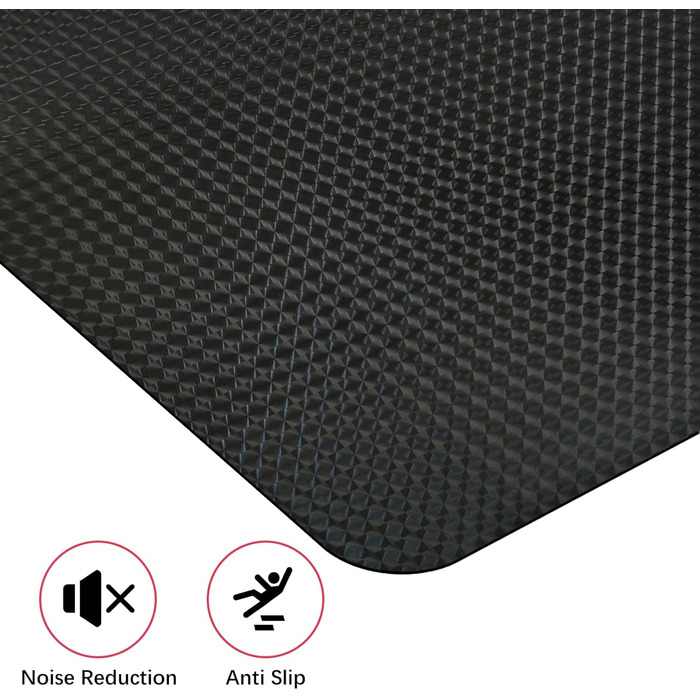 Захисний килимок для підлоги Vicwe для офісних стільців, 90 x 120 см, килимок для ігрового офісного стільця, нековзний та легкий у догляді, килимок для дерев&39яних підлог, ламінату, паркету (чорний)