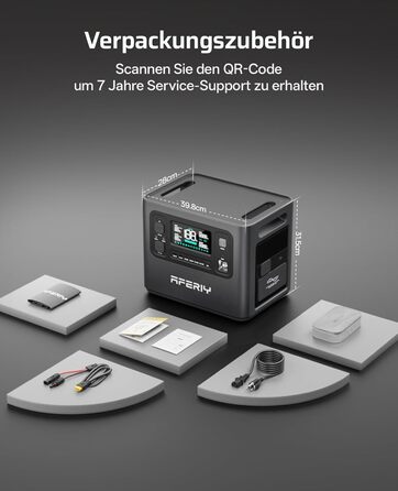 Сонячний генератор AFERIY Set 2800 Вт, електростанція 2048 Втгод з розширювальним акумулятором 2048 Втгод (4096 Втгод), швидка зарядка за 1 годину, 13 виходів, ДБЖ, сонячний генератор для дому, відключення електроенергії, подорожей