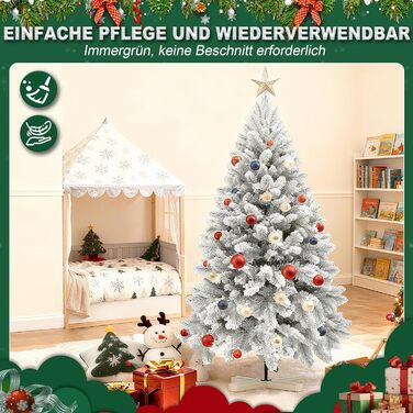Штучна ялинка з ефектом натуральної білої сніжинки 150 см NAIZY