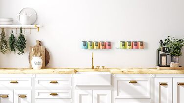 Плаваюча підставка для спецій Just Spices, не потребує свердління - Плаваюча з ефектом плавання, комплект з 2 шт.