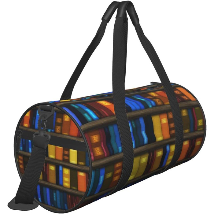 Універсальна дорожня сумка Книги на полиці - спортивна сумка для чоловіків та жінок, сумка-мішок, спортивна сумка