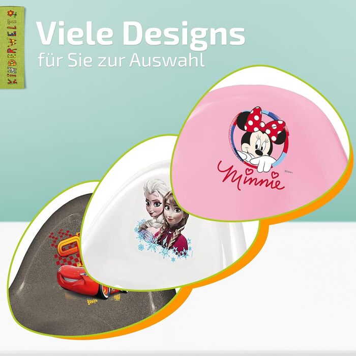 Сидіння для унітазу KiNDERWELT Premium для дітей і немовлят, дизайн Funny Farm у світло-блакитному кольорі, горщик для малюків від