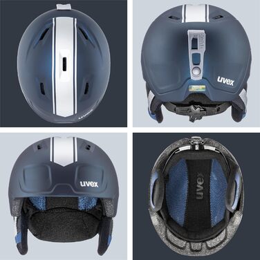 Надзвичайно легкий, безпечний лижний шолом з індивідуальним регулюванням розміру для дітей - Race Midnight - сріблястий матовий - 54-58 см