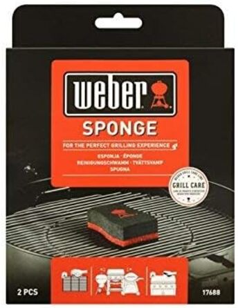 Набір Weber щипці та лопатка Precision Grill (6763) та очисні губки (17688, 2 шт. ), чорно-сріблясті
