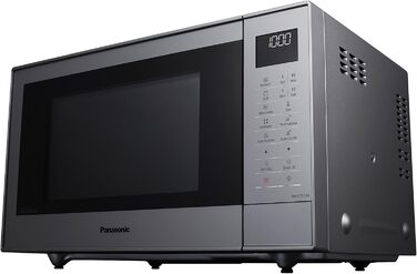 Мікрохвильова піч Panasonic NN-CT57JMGPG (1000 Вт, з грилем і гарячим повітрям, інверторна мікрохвильова піч, 27 літрів, низька монтажна глибина) Срібло Срібло Одинарний