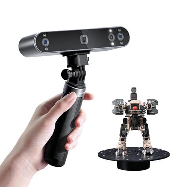 Сканер Revopoint POP 3 Plus для 3D-друку, ручний сканер із високою точністю 0,04 мм, повнокольорове сканування середніх обєктів, 3