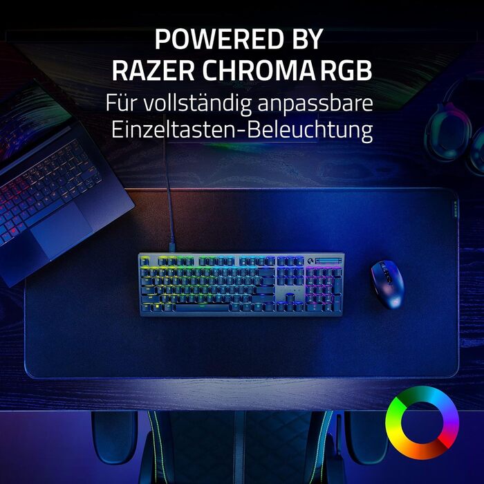 Оптична низькопрофільна ігрова клавіатура (лінійні оптичні перемикачі, гіпершвидкісний бездротовий зв'язок, USB-C, лазерне гравіюв