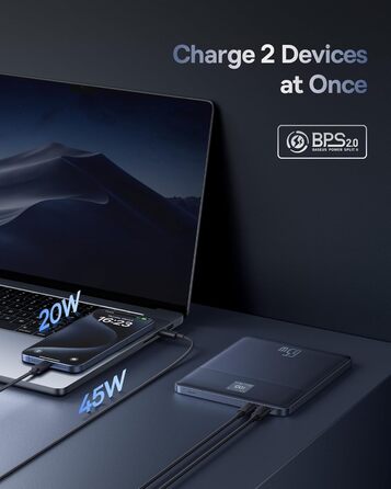 З керуванням додатками та світлодіодним дисплеєм, портативний зарядний пристрій для швидкої зарядки для iPhone 15 14 серії, Samsun