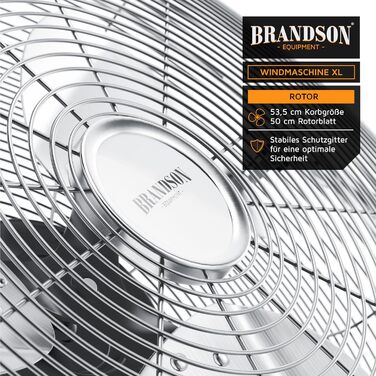 Брандсон - вітрогенератор в ретро стилі 200 Вт - лауреат премії 2024 року - вентилятор на п'єдесталі 57 см - підлоговий вентилятор