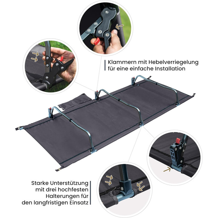 Складане похідне ліжко, портативне кемпінгове ліжко, легке, складне кемпінгове ліжко до 180 кг для намету, для активного відпочинку на природі, для подорожей, саду, офісу (190 70 18 см) сірого кольору
