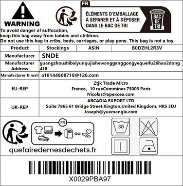 Сет з 4 пар панчох SNDE, мереживні, високі до стегна, універсальний розмір