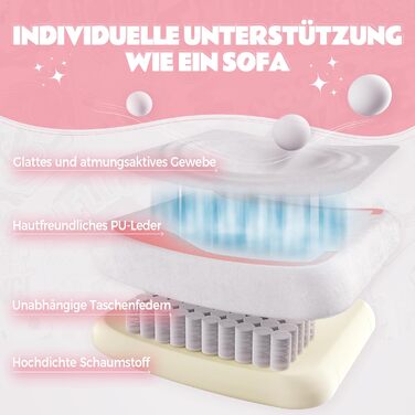 Ергономічне ігрове крісло Dowinx з підставкою для ніг, ігрове крісло з тканини &quotкотяча лапа&quot, дизайн сидіння без крил, регульоване ігрове та комп&39ютерне крісло, рожеве ігрове крісло з котом, для дорослих, червоне