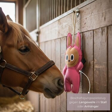 Імператорська вершкова іграшка Buddy Lababy із замші, активний відпочинок для коней та поні, іграшка для боротьби з нудьгою, розвага для стійла, вигону або кінного трейлера, рожевий