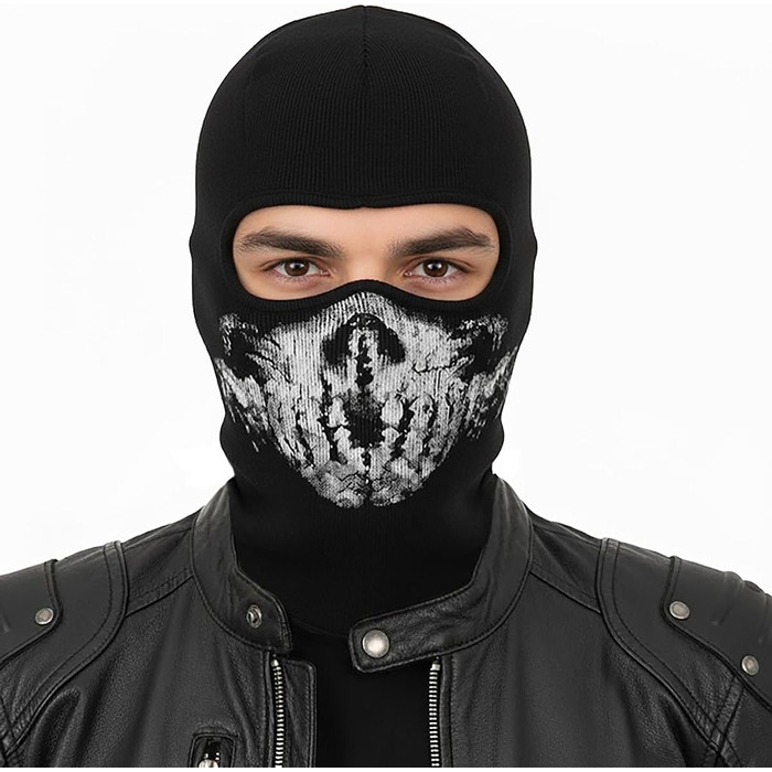 Балаклава CoolChange з черепом Мотоциклетна маска для фанатів COD Чорна