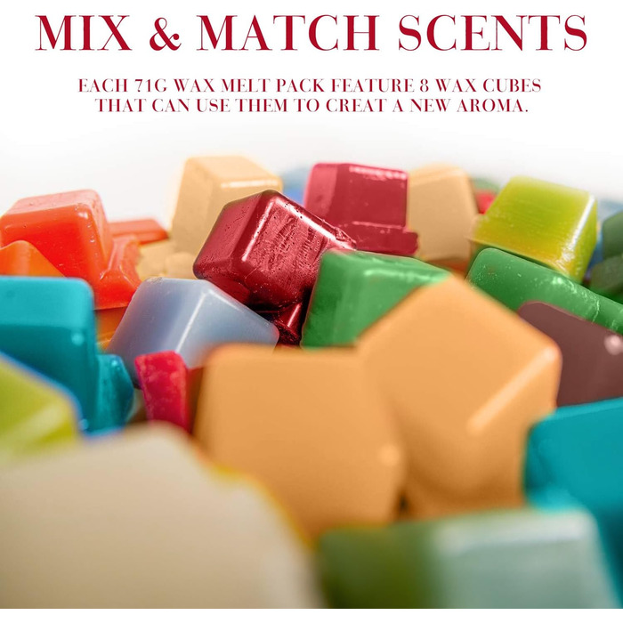 Подарунковий набір на Хелловін, Різдво, 8 ароматів, 100 Soy Wax Room Fragrance Scented Candle, Wax Melts for Candle Warmer, Christmas Wreath and Gingerbread Fragrances