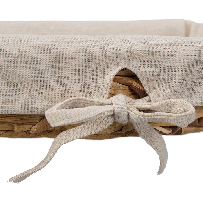 Хлібний кошик Relaxdays, набір з 3 шт. , різних розмірів, тканий, з тканинною вставкою різних розмірів, плетені, з тканинною встав