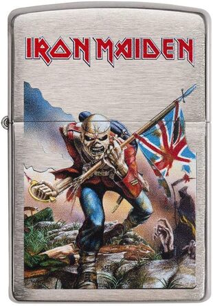 Запальничка Zippo 29432 Iron Maiden-Chrome Brushed-Spring 2017, срібляста, 5.8 x 3.8 x 2 см