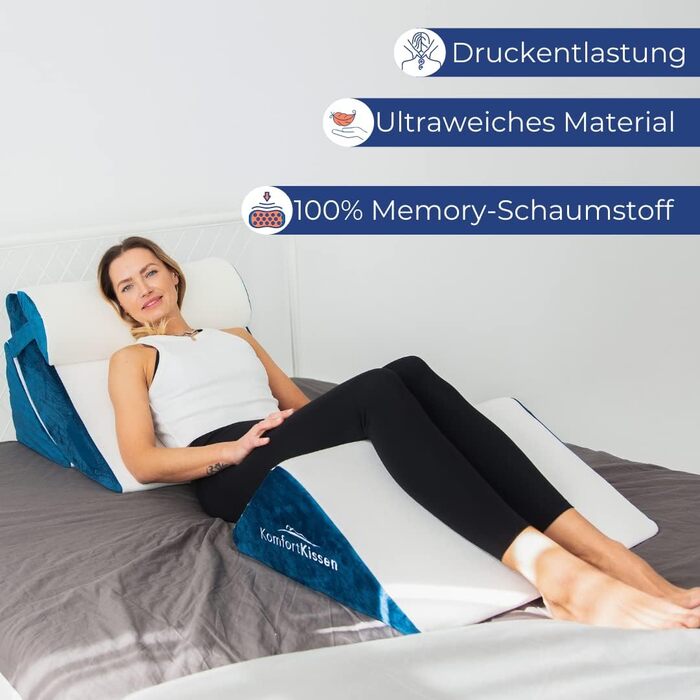 Ергономічний комплект із 4 подушок Wedge Pillow Багатофункціональний дизайн 12-в-1 зі знімним чохлом, який можна прати, для сну та читання