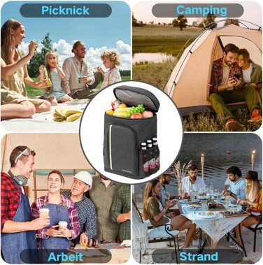 Великий рюкзак-холодильник PENGDA - 30-літровий ізольований рюкзак-холодильник, водонепроникна надлегка сумка для пікніка для чоловіків та жінок, сумка-холодильник для кемпінгу, барбекю, походів, пікніків, чорний