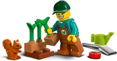 Іграшка з причепом для дітей віком від 5 років - Конструктор сільськогосподарської машини з фігурками тварин і міні-фігуркою садів