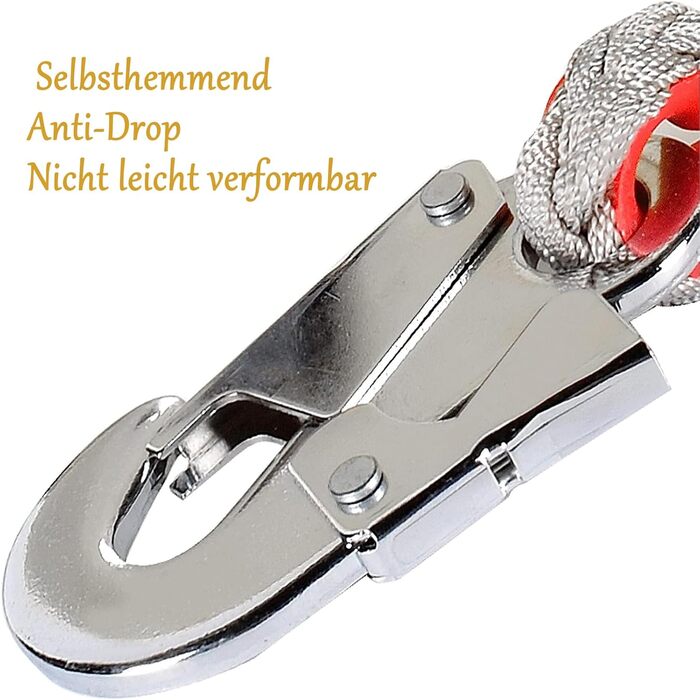 Захист від падіння, 10 м, висувний страхувальний пристрій для альпінізму, пристрій для спуску з висоти, страхувальний трос для робіт на даху та в горах, максимальне навантаження 150 кг