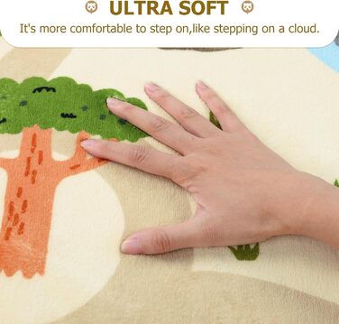 Товстий ігровий килимок дитячий килимок ультра м'який нековзний ігровий килимок, що миється зоопарк тварин дитячий килимок для дів