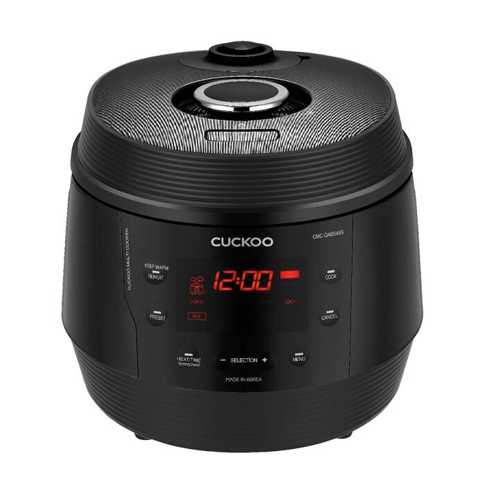 Мультиварка CUCKOO CMC-QAB549S Premium ICOOK Q5 8-в-1, 10 попередньо встановлених режимів, чорна