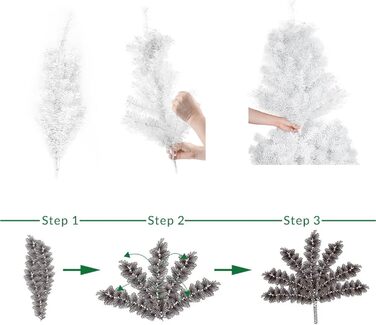 Штучна ялинка 120 см біла Homewit