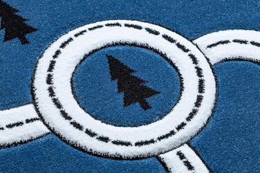 Дитячий килимок Petit для дитячої кімнати, ігрові килимки, дитяча кімната, міські вулиці синій 280x370 см