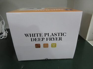 Фритюрниця Aigostar з олією, 1650 Вт, фритюрниця 2.5 л з оглядовим вікном, контроль температури, світловий індикатор, білий