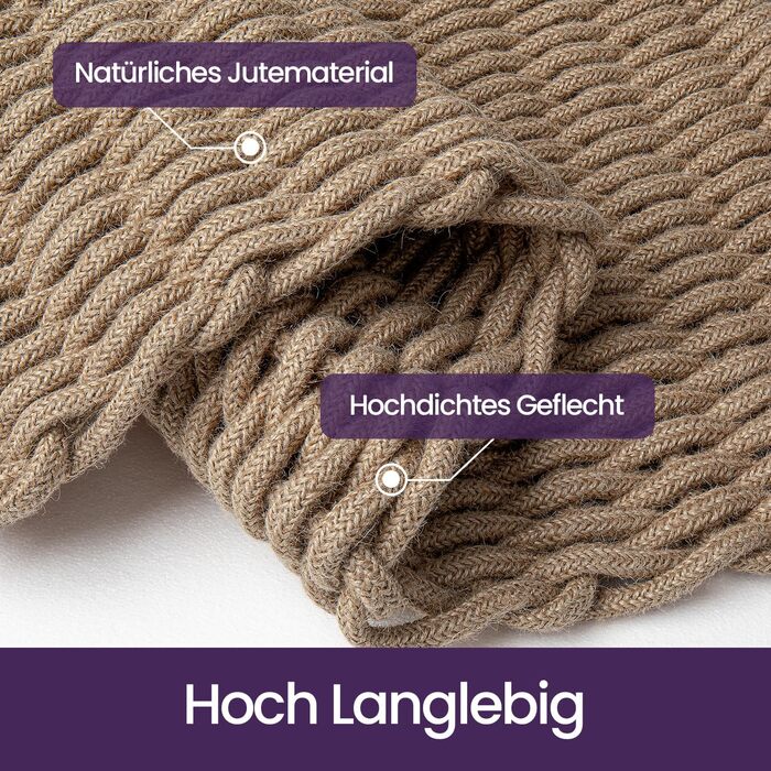 Килимок для бруду DEXI 60 x 90 см, нековзний килимок для дверей з натурального джутового волокна, водовідштовхувальний килимок для використання всередині та зовні приміщень, вхід, тераса, балкон, коричневий 60 x 90 см коричневий