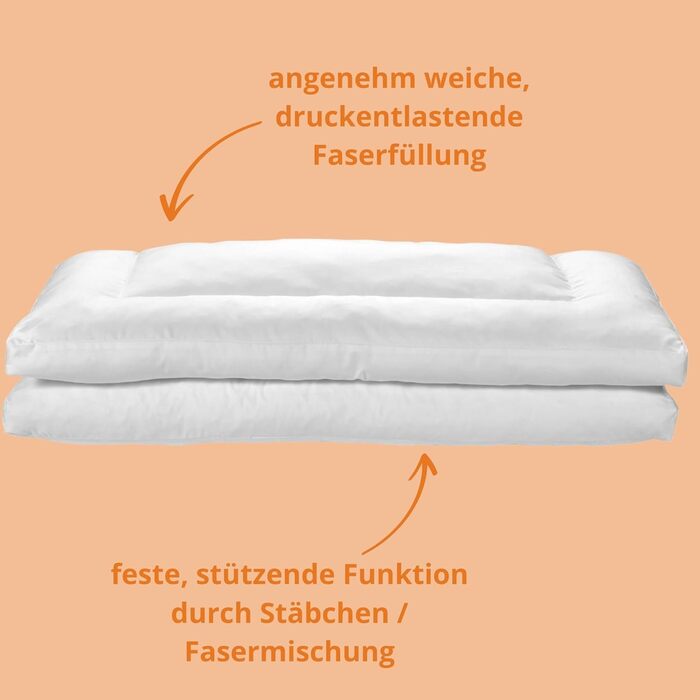 Подушка для сну на животі 80x80 см, плоска подушка для сну на животі, подушка для підтримки шиї, подушка для сну на животі, багатофункціональна подушка 80 x 80 см, зроблено в ЄС, Oeko-Tex, можна прати