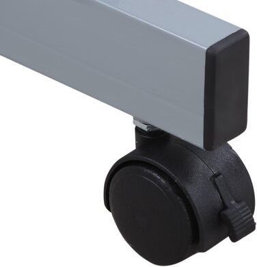 Стіл VASAGLE, комп'ютерний стіл на 4 коліщатках, 2 з яких з гальмами, стіл для ПК, шухляда для клавіатури з плавним ходом, проста