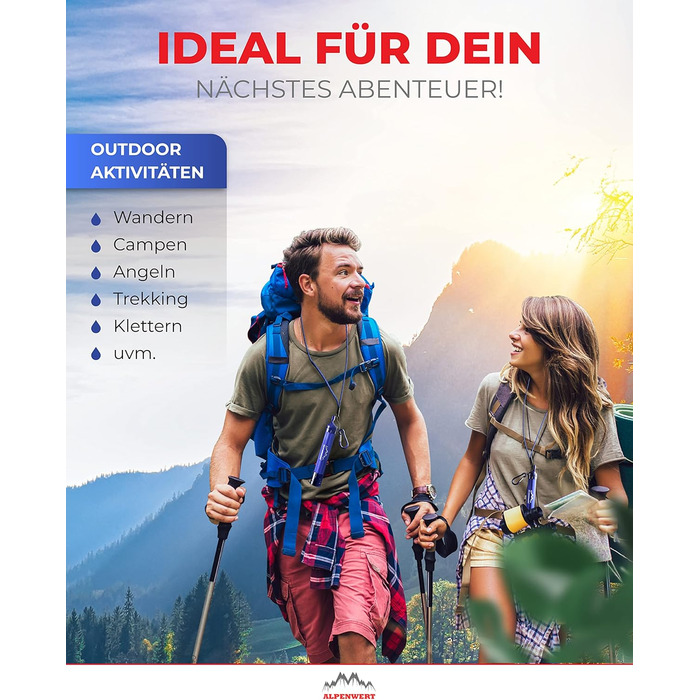 Зовнішній фільтр для води ALPENWERT - фільтр для питної води на 4000 літрів відфільтрованої води - очищення питної води, яка вбиває 99,99 усіх мікробів і бактерій