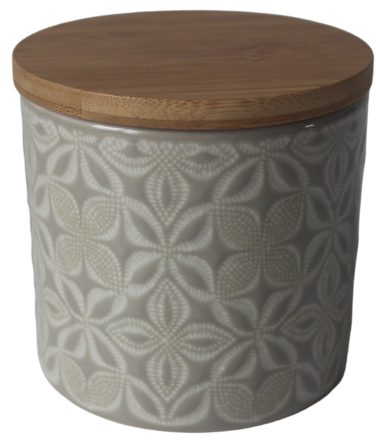 Банка Ornament, керамічна, з бамбуковою кришкою, 0,35 л