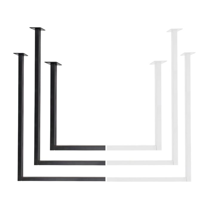 Прямокутна вішалка для одягу, U-подібна, настінна, для ванної кімнати, коридору, кухні, вкл. монтажні елементи (дюбелі та шурупи), порошкове покриття, стійка до іржі (60 см x 90 см, білий) 60 см x 90 см білий