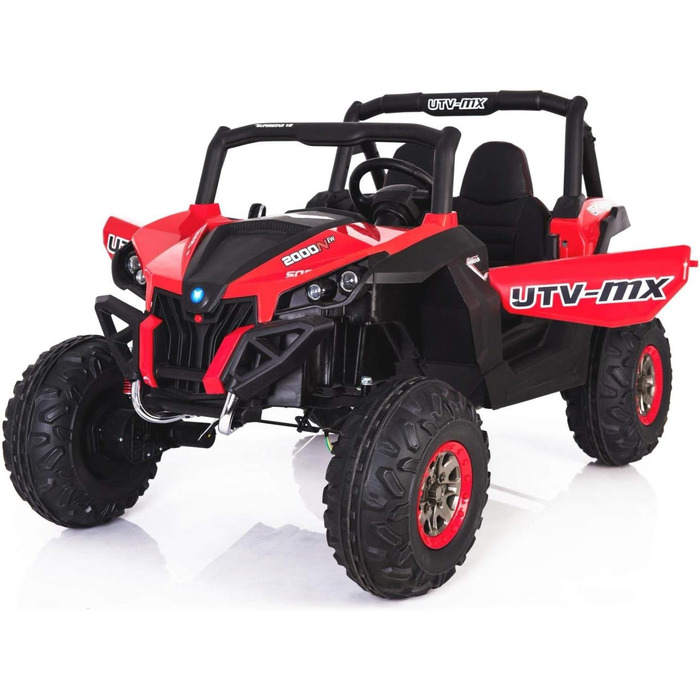 Дитячий електромобіль 12В 2-місний, NEW RSX електричний баггі для дітей, червоний, з пультом дистанційного керування 2,4 ГГц, 36 м