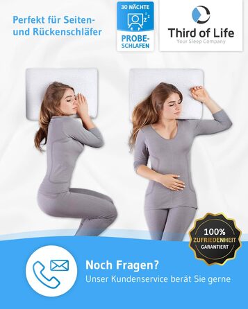 Подушка для шиї MATAR, ергономічна подушка для шийного відділу хребта, подушка для шиї з в&39язкопружною піною з ефектом пам&39яті, ідеально підходить для сну на боці та спині, регульована висота, 55 x 40 x 11/9 см, білий