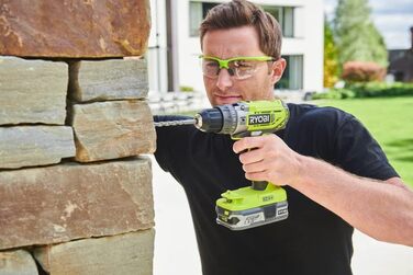 Акумуляторний ударний дриль RYOBI 18 В ONE R18PD2-242S (2-швидкісний редуктор, макс. крутний момент 40 Нм, рівнів крутного моменту