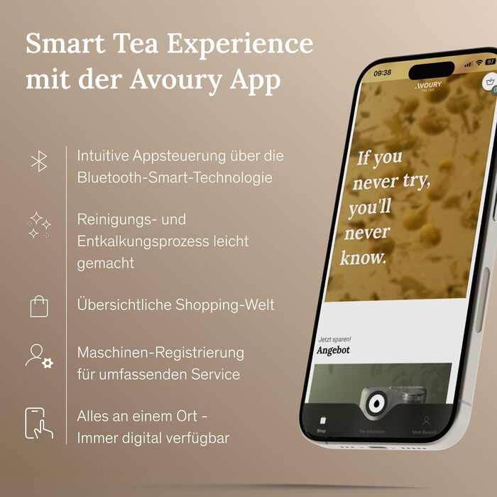 Чайна машина Avoury One Машина для чайних капсул У тому числі фільтр для води та 8 видів чаю в капсулах Колір чисто чорний Чисто чорна чайна машина