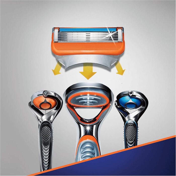 Леза для бритви Gillette Fusion 5 Power з обрізним лезом для точності та покриття тертям, 4 змінні леза