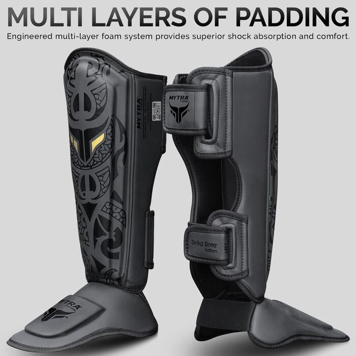 Боксерські щитки для гомілок для чоловіків та жінок захист гомілок та підйому стопи з набивкою з пінопласту EVA, регульованими ремінцями та еластичними стрічками для ніг Щитки для муай-тай та ММА чорні, розмір L-XL