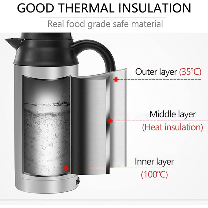 Автомобільний чайник Hangrow 12V, 650ml Kettle Usb, прикурювач Подорожній чайник Чайник Автомобільний чайник Прикурювач для подоро