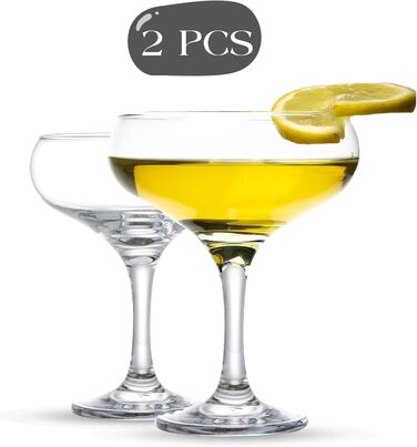 Набір склянок для коктейлів 2 (9 унцій/270 мл). Келихи для шампанського, келихи для еспресо-мартіні, келихи для мартіні, елегантні