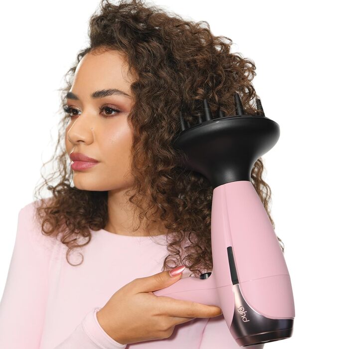 Фен ghd helios швидке сушіння, низький рівень шуму та легка вага, для створення blowout-улисок, колір Dusted Pink