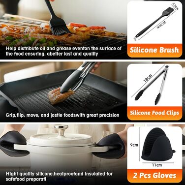 Аксесуари для фритюрниці 10 шт. - Аксесуари для фритюрниці Ninja Foodi AF400EU AF300EU 7.6L-9.5L та інші аксесуари для двозонної фритюрниці Ninja - стійки, силіконова форма, аксесуари для фритюрниці, масляний спрей тощо