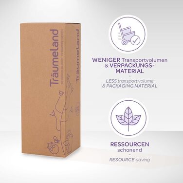 Дитячий та підлітковий матрац Trumeland WOLKENTRAUM, 90 x 200 x 15 см, хороша вентиляція та дуже комфортний сон, зелений