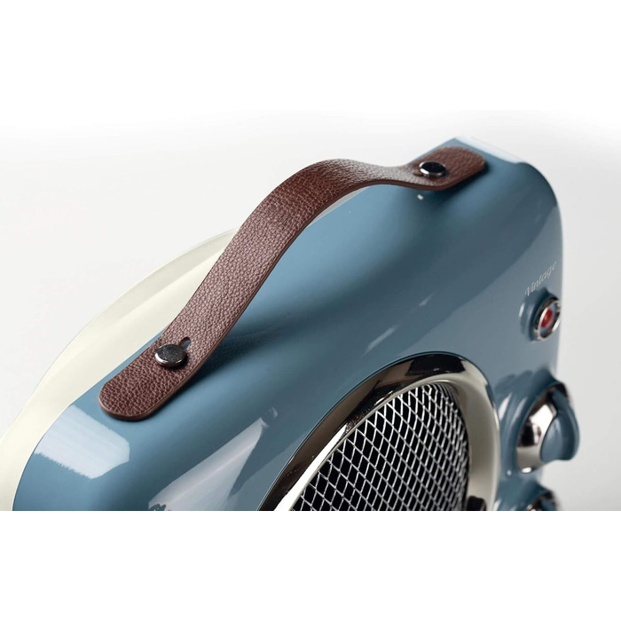 Вентилятор Ariete 808 Vintage, холод і тепло, регульований термостат, ручка для зручного транспортування, 2000 Вт, світло-блакитний вінтажний вентилятор