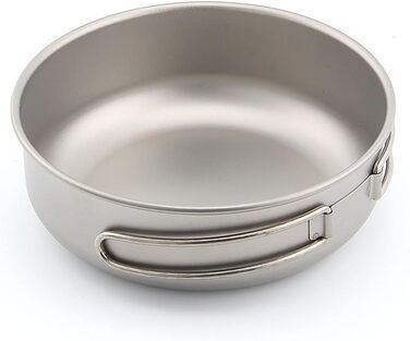 Титанова миска Keith, 300 мл 600 мл, Надлегка, Посуд для кемпінгу, Миски для пікніка, Портативна складна ручка (Ti5326-600 мл) Ti5326, 600 мл